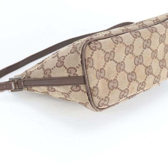 Gucci GG Canvas 07198 Leather Handbag Tote Brown Women's - Picture 4 of 10